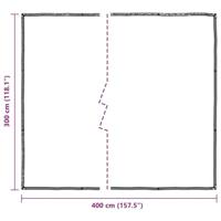 Doorzichtig zeildoek met zeilringen 3x4 m polyethyleen - thumbnail