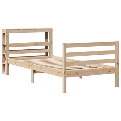 Bedframe zonder matras massief grenenhout 140x190 cm - thumbnail