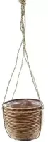 Rotan hangpot stripe bronze 20x19cm - thumbnail