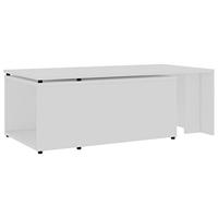 Salontafel 150x50x35 cm spaanplaat wit - thumbnail