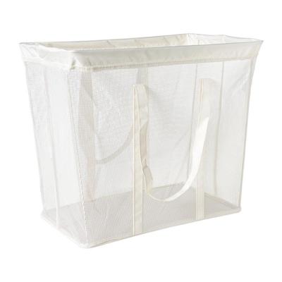 Opbergmand met handvatten - wit - 53x46x33 cm