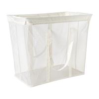 Opbergmand met handvatten - wit - 53x46x33 cm - thumbnail