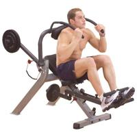 Body-Solid GAB300 Black Semi Recumbent Ab Bench - thumbnail