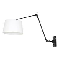 Steinhauer Verstelbare wand schemerlampPrestige Chic 50cm linnen wit met zwart - 8187ZW - thumbnail