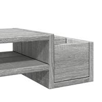 Monitorstandaard met opbergruimte 70x27x15 cm hout grijs sonoma - thumbnail