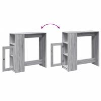 Bartafel met rekken 101x40x103,5 cm bewerkt hout grijs sonoma - thumbnail