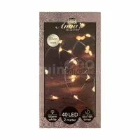 Draadverlichting Zilver 40 LED 2m WW - thumbnail