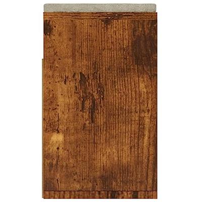 VidaXL Schoenenbank met kussen 104x30x49 cm bewerkt hout gerookt eiken