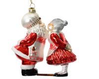 Kerstman glas l12b6h12.5 cm multi kerst Decoris - Decoris - thumbnail