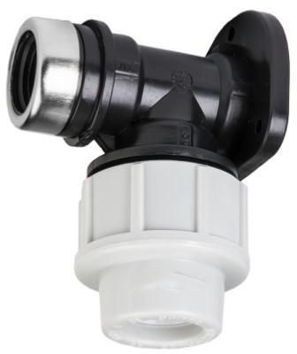 Muurplaat voor PE/tyleen - 25mm x 3/4 binnendraad - 16 bar