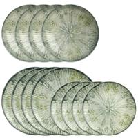 Arthur Krupp Serviesset Fusion Grey - 12-delig / 4 personen - 4 dinerborden, 4 ontbijtborden en 4 diepe borden - thumbnail