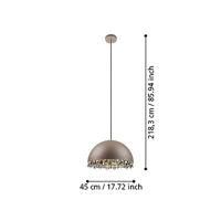Stars of Light Mokka hanglamp met kristalGaetano 2 Ø 45cm - 39948 - thumbnail