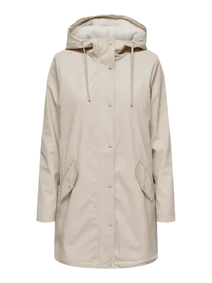 Only Onlsally Raincoat Otw Noos Winterjassen Oatmeal White Teddy