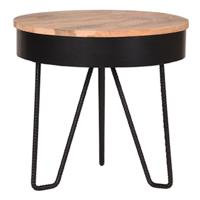 LABEL51 Bijzettafel Saran - Zwart - Metaal - Rond - 44 cm - thumbnail