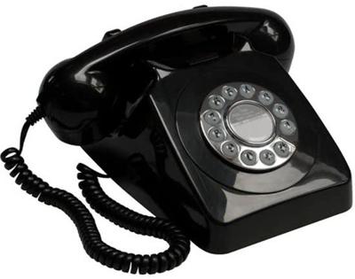 GPO 746 Retro PUSH BUTTON Telephone BLACK