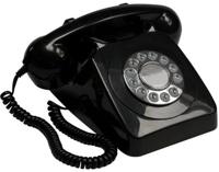 GPO 746 Retro PUSH BUTTON Telephone BLACK - thumbnail