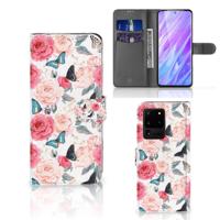Samsung Galaxy S20 Ultra Hoesje Butterfly Roses - thumbnail