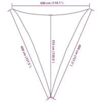 Zonnezeil 160 g/m² driehoekig 3x4x4 m HDPE zwart - thumbnail