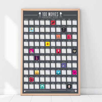 Gift Republic Scratch Poster - 100 Films