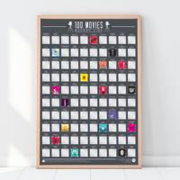 Gift Republic Scratch Poster - 100 Films - thumbnail