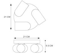 Lucide PUNCH - Plafondspot - Ø 21 cm - 3xGU10 - Zwart - thumbnail