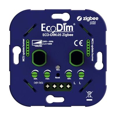 EcoDim Slimme Dubbele LED Zigbee Dimmer (ECO-DIM.05 Zigbee) EcoDim Slimme Dubbele LED Zigbee Dimmer (ECO-DIM.05 Zigbee)