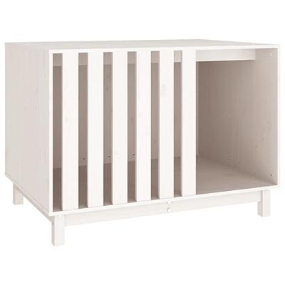 VidaXL Hondenhok 100x70x72 cm massief grenenhout wit VidaXL Hondenhok 100x70x72 cm massief grenenhout wit