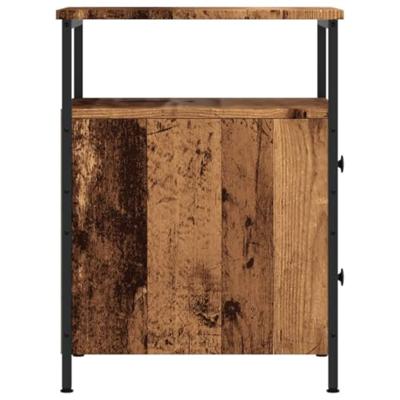 Nachtkastjes 2 st 44x45x60 cm bewerkt hout oud houtkleurig