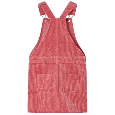 Kindertuinjurk 116 ribfluweel roze