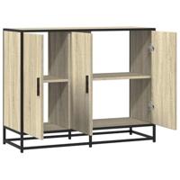 Dressoir 94x35x76 cm bewerkt hout sonoma eikenkleurig - thumbnail