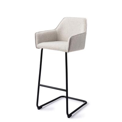 Jesper Home Barkruk 'Hofu' Arch Black, kleur Checkers Charm (zithoogte 75cm)