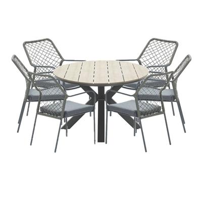 Garden Impressions Ross tuinset 7-delig mosgroen-light teak look Garden Impressions Ross tuinset 7-delig mosgroen-light teak look