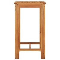 3-delige Tuinbarset massief acaciahout en poly rattan grijs - thumbnail