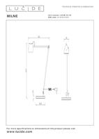 Lucide MILNE - Leeslamp - LED Dimb. - 1x8W 2700K - Zwart - thumbnail