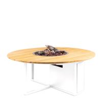 Cosi | Cosiloft 120 Round | White Frame | Teak Top - thumbnail