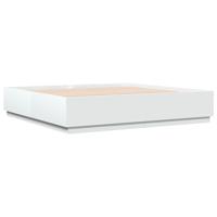 Bedframe bewerkt hout wit 180x200 cm - thumbnail