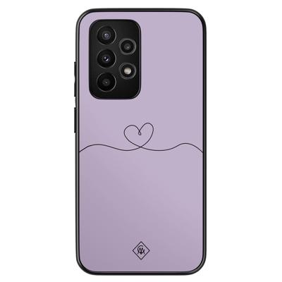 Samsung Galaxy A53 hoesje - Hart lila Samsung Galaxy A53 hoesje - Hart lila