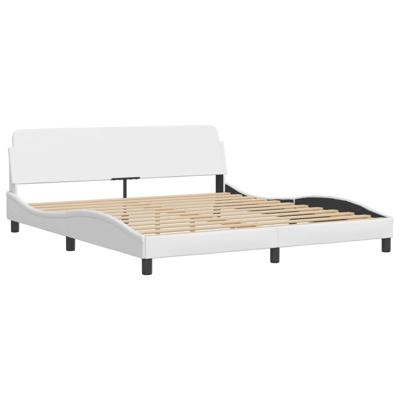 Bedframe met LED zonder matras "Hvar" wit 180x200 cm