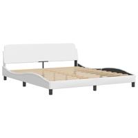 Bedframe met LED zonder matras "Hvar" wit 180x200 cm - thumbnail