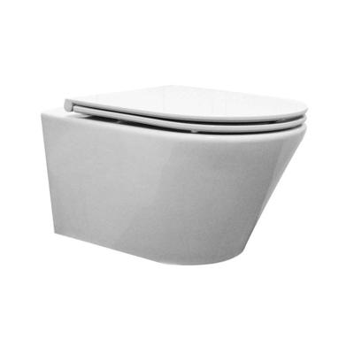 Wiesbaden Wandcloset Vesta Rimless Tornado Flush met Softclose Toiletzitting Glans Wit