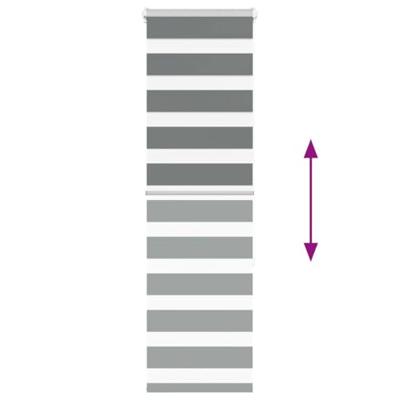 VidaXL Zebra rolgordijn 40x150 cm stofbreedte 35,9 cm donkergrijs