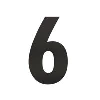 Intersteel Huisnummer 6 XLNumbra 30cm zwart - 0023.402116 - thumbnail