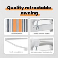 VidaXL Inklapbaar zonnescherm multikleur 400 × 300 cm - thumbnail