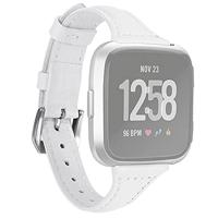 Fitbit Versa 1 / 2 & Lite bandje TPU leer - Wit - thumbnail