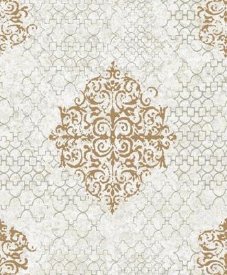 Galerie Lustre Behang met grote metallic ornamenten - CM2485