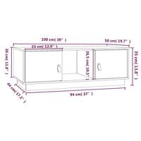 Salontafel 100x50x35 cm massief grenenhout wit - thumbnail