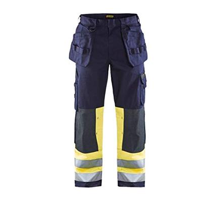 Blaklader 147915148933C48 broek Artisan Multinormes, maat C48, marineblauw/geel