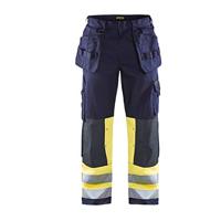 Blaklader 147915148933C48 broek Artisan Multinormes, maat C48, marineblauw/geel - thumbnail