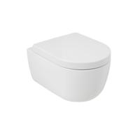 Plieger Nola Compact randloos toilet met softclose & quick release zitting mat wit - thumbnail