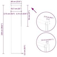 VidaXL Rolgordijn verduisterend koffie 60x230 cm stofbreedte 55,7 cm - thumbnail